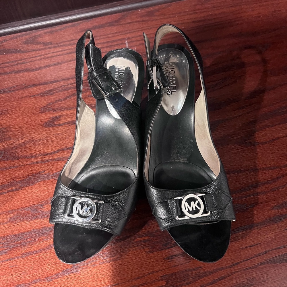 Michael Kors Black Slingback Heels